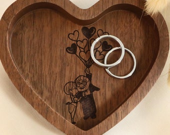 Up Balloon House Wedding Ring Dish, Carl and Ellie Engraved Trinket Dish, Disney Couple Jewelry Dish, Disneyland Proposal Unique Gift