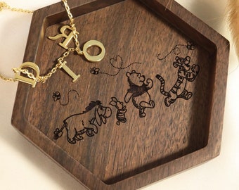 Winnie the Pooh Piglet Wedding Ring Dish, Disney Engraved Eeyore Trinket Dish, Tigger Piglet Jewelry Dish, Disneyland Proposal Gift, Disney
