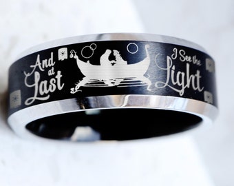 Disney Tangled Ring, Tangled Wedding Band, Rapunzel Wedding Ring, Tangled Sun Symbol Jewelry, Sun Ring, Disney Princess Promise ring