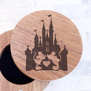 Disney Castle Wedding Ring Box, Mickey Minnie Mouse Engagement Box, Disney Castle Jewelry Box, Mickey Mouse Proposal Box, Disneyland GIft