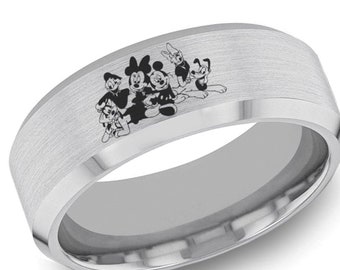 Anillo de la familia Disney, Donald, Daphne, Goofy, Pluto, anillo de bodas de Disney, anillo de Mickey Mouse, anillo de Minnie Mouse, anillo de promesa de Disney