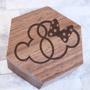 Disney Infinity Wedding Ring Box, Mickey Minnie Mouse Engagement Box, Disney Castle Jewelry Box, Minnie Mouse Proposal Box, Disneyland GIft