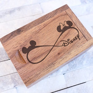 Mickey and Minnie Mouse Infinity Ring Box, Disney Castle Wedding Ring Box, Disneyland Ring Box, Mickey  Engagement Ring Box, Disneyland Gift