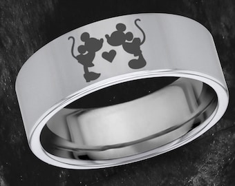 Musse Pigg-ring, Disney-vigselring, Disney-förlovningsring, Mimmi Pigg-ring, Disney-frieriring, Disney-smycken, Disneyland
