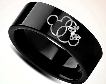 Disney Infinity Ring Disney Ring Wedding Band, Disney Engagement Ring,  Minnie Mouse Ring, Disney Proposal Ring, Disney Jewelry Minnie Mouse