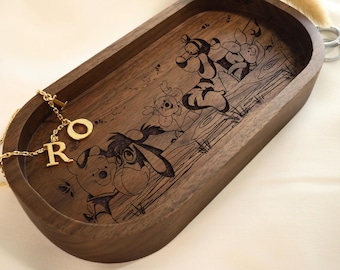 Winnie the Pooh Piglet Wedding Ring Dish, Disney Engraved Eeyore Trinket Dish, Tigger Piglet Jewelry Dish, Disneyland Proposal Gift, Disney