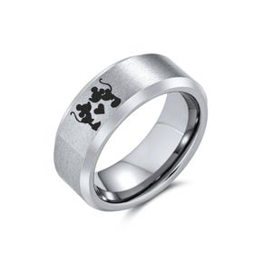 Disney Mickey and Minnie Kissing Heart Ring, Disney Wedding Ring Mickey Mouse Ring, Minnie Mouse Ring, Disney Promise Ring image 2