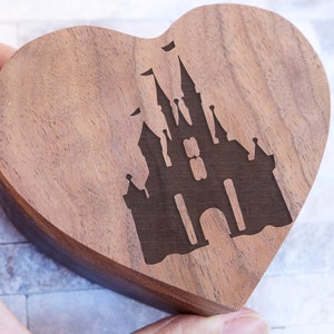Disney Castle Wedding Ring Box, Mickey Minnie Mouse Engagement Box, Disney Castle Jewelry Box, Mickey Mouse Proposal Box, Disneyland GIft