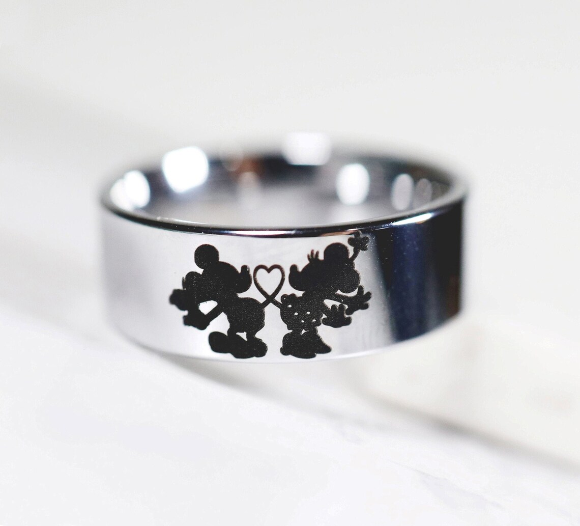 Disney Ring Wedding Band Disney Engagement Ring Mickey Mouse Etsy UK