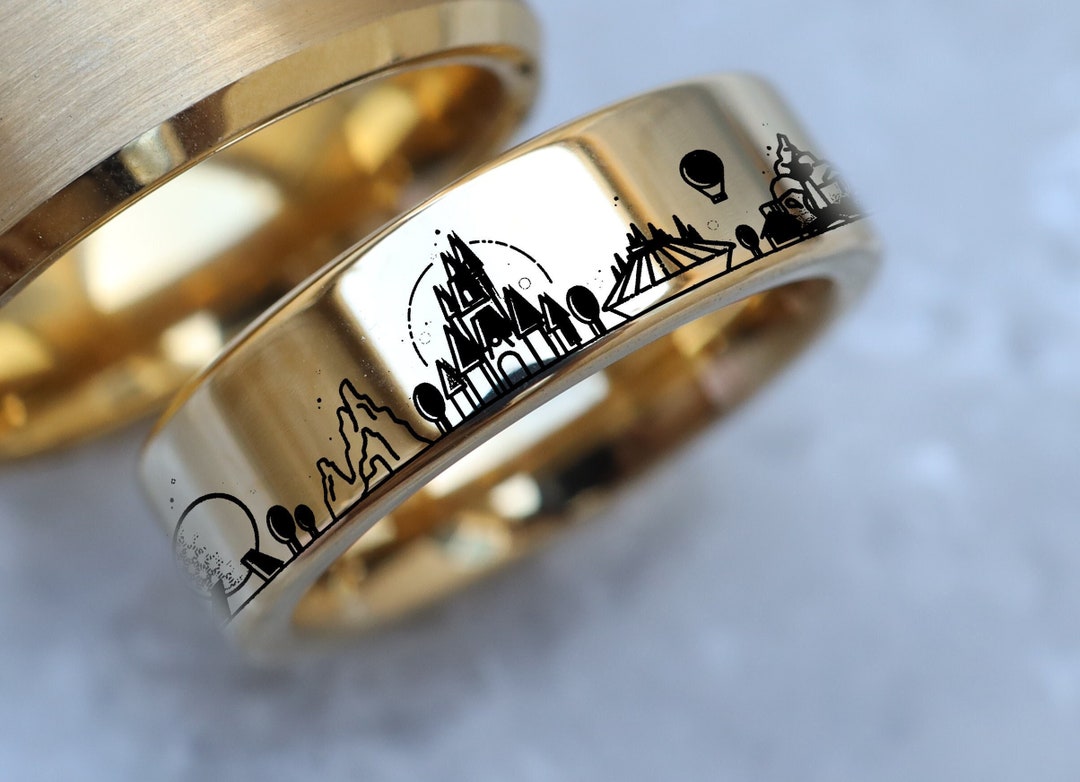 Anillo de parque tematico Disneyland Banda de bodas Disney Ring Anillo de compromiso De Disney Anillo de raton Minnie Anillo de propuesta de Disney Joyas de Disney 6mm Etsy Mexico