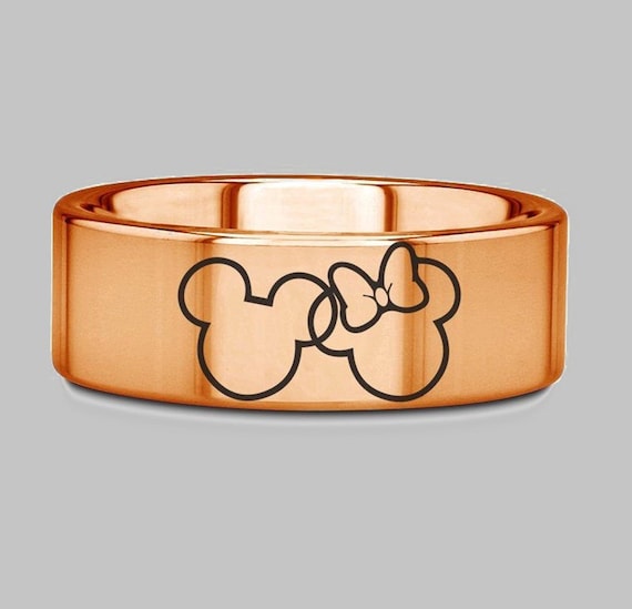 Mickey Mouse Infinity Ring Disney Ring Wedding Band Disney Etsy