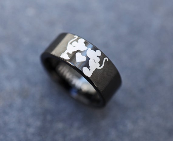 Black Men s Mickey Mouse Ring Disney Ring Wedding Band Disney