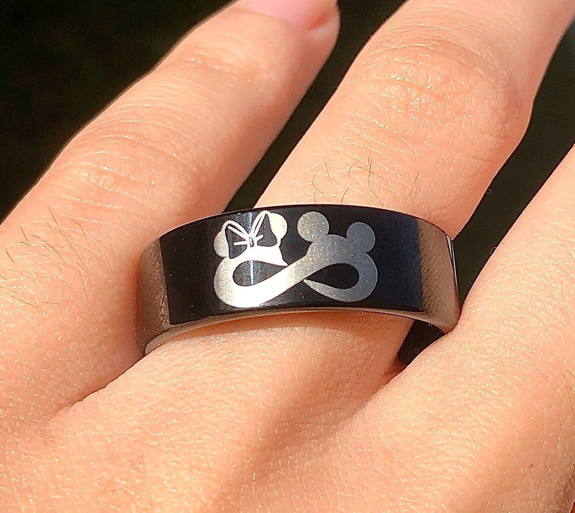 Disney Promise Ring Wedding Band Disney Infinity Symbol Ring Etsy