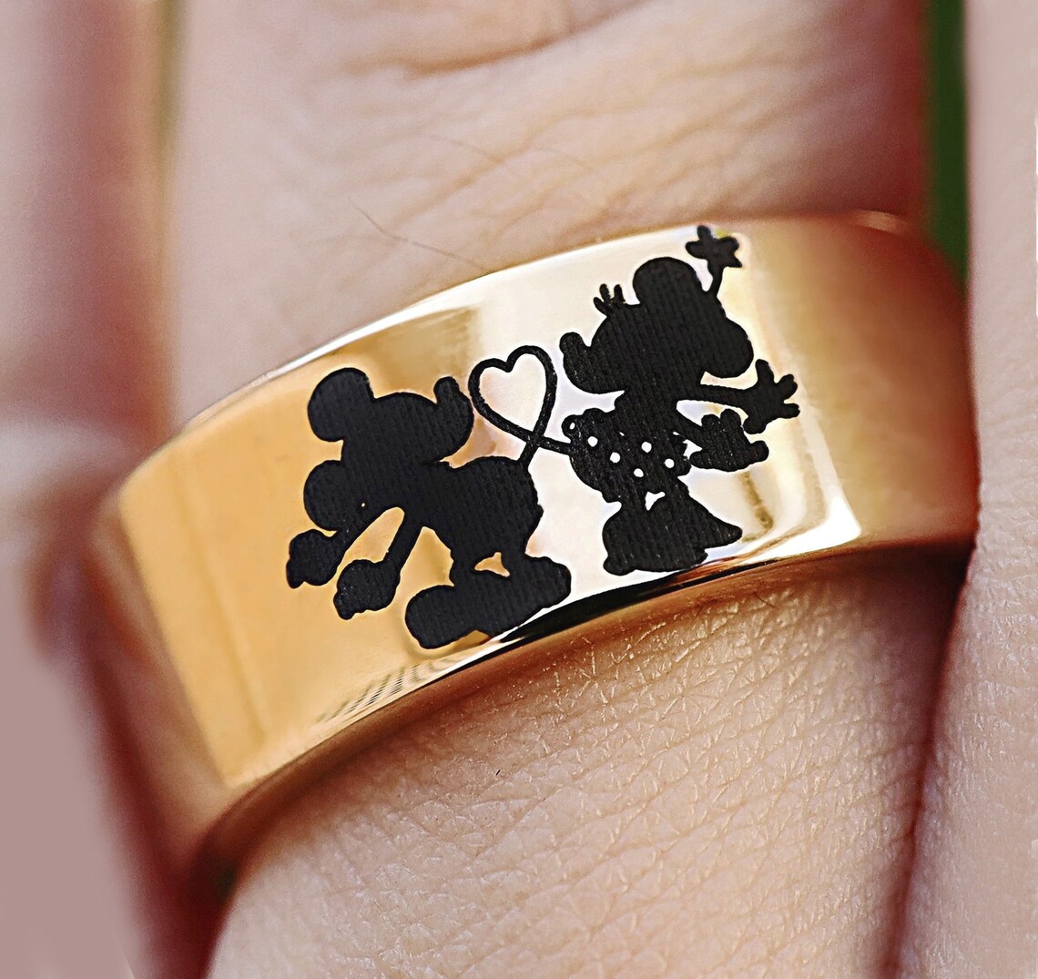 Disney Ring Wedding Band Disney Engagement Ring Mickey Mouse Etsy UK