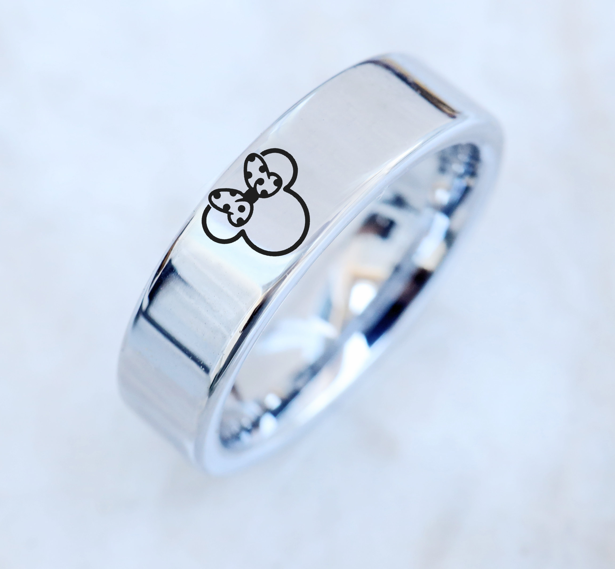 Minnie Mouse Symbol Ring, Disney Ring Wedding Band, Disney Engagement ...