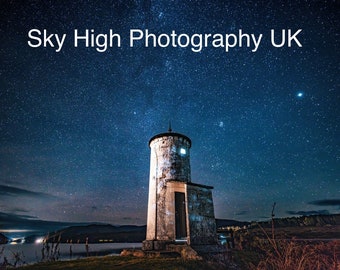 Gairlochy Lighthouse , Loch Lochy , Scotland print , lighthouse print , landscape, astrophotography print ,spean bridge,Scottish wall art