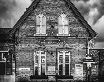 Urmston train station , Urmston print , Urmston photo , Flixton village , church road ,Flixton road ,M41, landscape,steam house