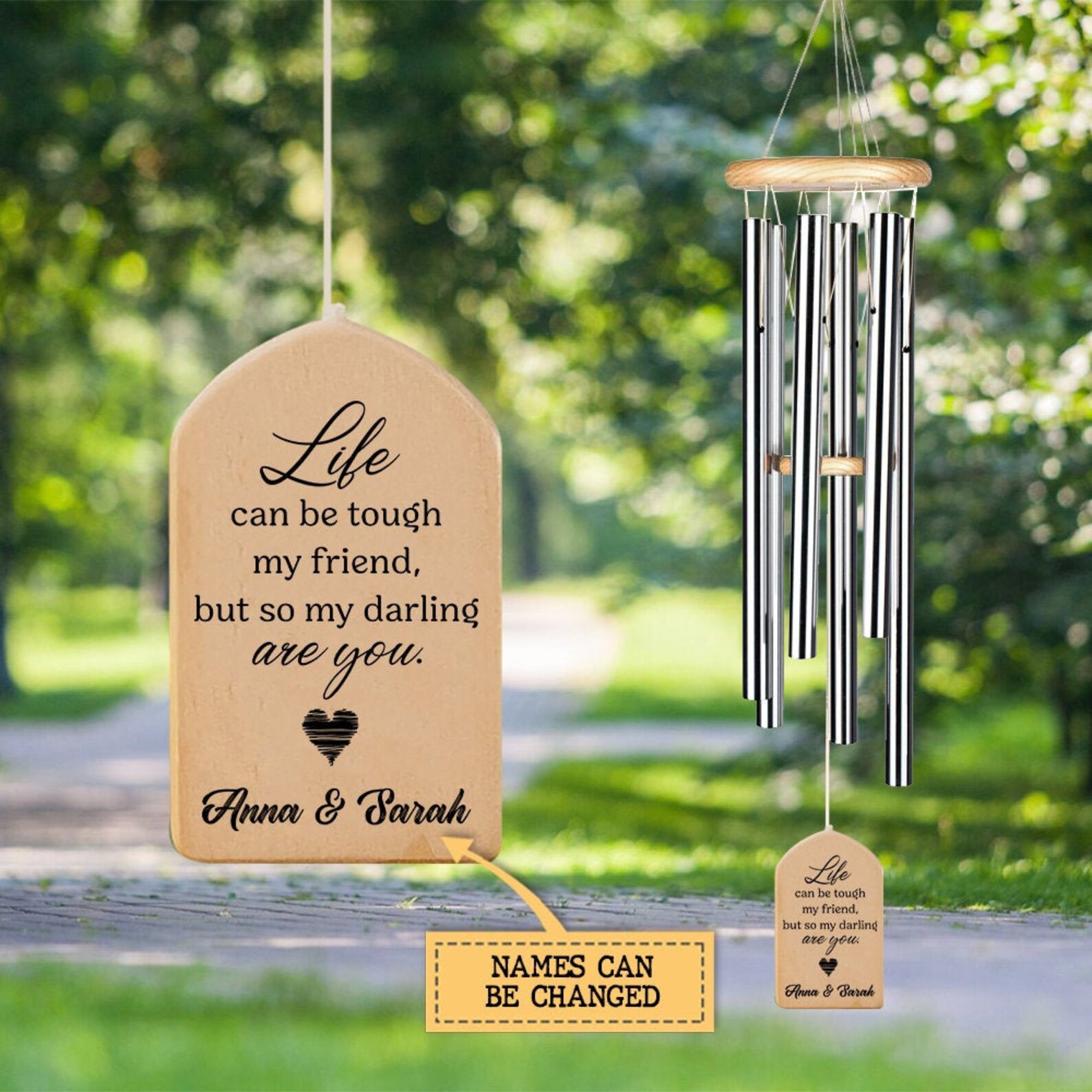 Stay strong wind chimes Positive message Motivational wind Etsy