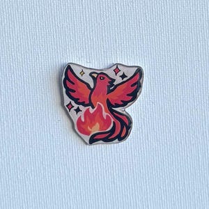 Phoenix-nål | Återfödelse och styrka | Från aska som reser sig | Motiverande gåva | Läkande resa | Tillbehör för självtillväxt
