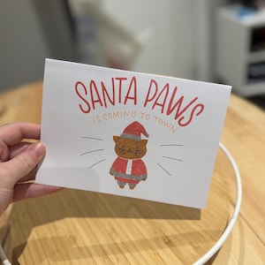Santa Paws is coming to town Christmas card