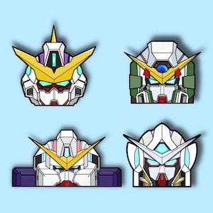 00 Gundam Mini Peeker Sticker Pack