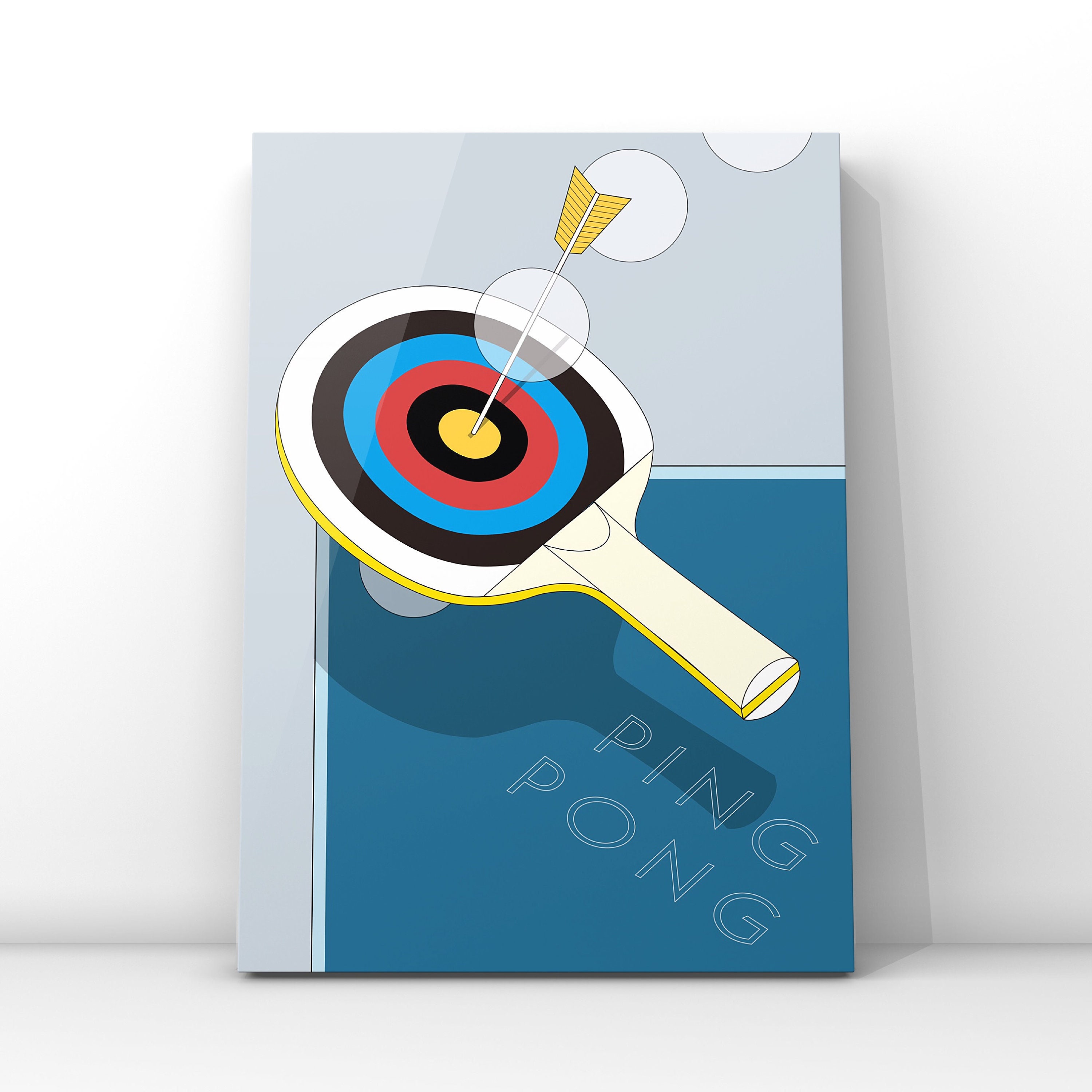  PING  PONG  Illustration Poster  Digital T l charger Etsy