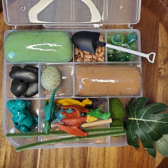 DINOSAUR  Playdough sensory kit  Busy Box