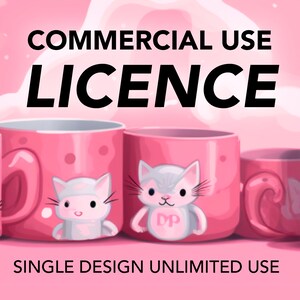 Commercial Use License for Small Businesses and Physical Products / Single Design / Unlimited Use