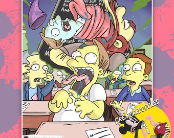 Nightmare on Elm Street Simpson’s Horror Artwork