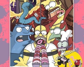 Homer Goes To Hell - Simpsons Horror Art