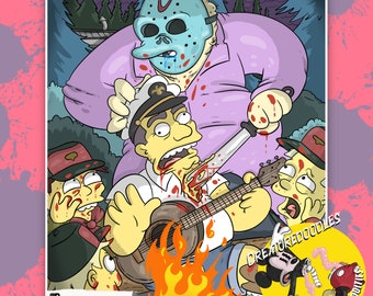 Friday The 13th Simpson’s Horror Art