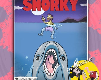 Snorky - Jaws Parody - The Simpson’s Artwork