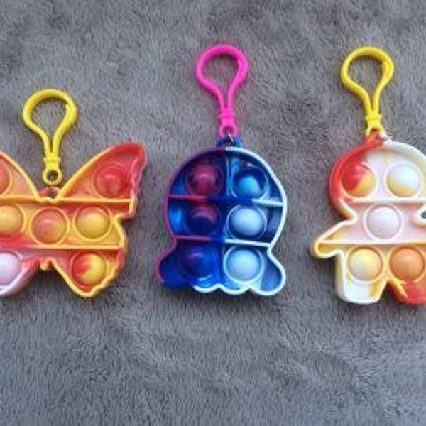 Tie Dye Mini Keychain Pop It Fidget Toy plus a FREE GIFT with every order!