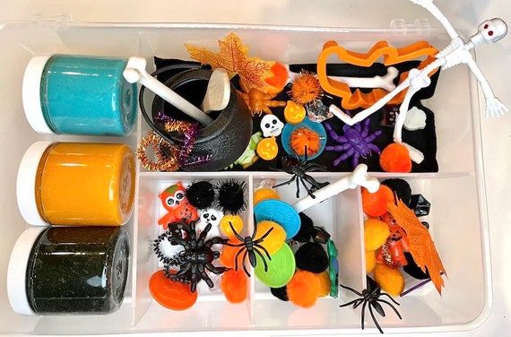 Halloween Spooky Homemade Sensory Dough Kit Sensory Kit