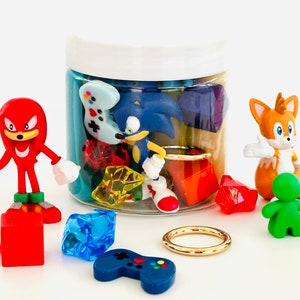Sonic the Hedgehog Inspired Sensory Dough Jar | Homemade Play Dough | Class Favors | Sensory | Imagination at Play |  Party Favors