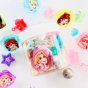 Disney Princess Inspired Homemade Sensory Dough Jar | Homemade Play Dough | Playdoh | Sensory Kit | Create | Class Favors | Party Favors