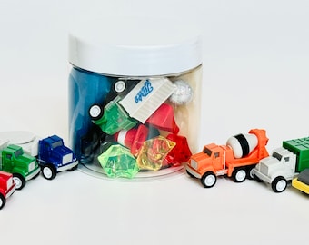 Vroom Cars Trucks Construction Sensory Dough Jar | Homemade Play Dough | Class Favors | Sensory | Imagination at Play |  Party Favors
