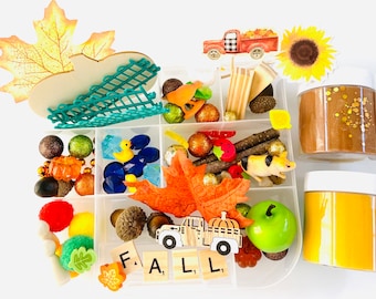 Fall Harvest Pumpkin Patch Sensory Dough Kit | Homemade Play Dough | Sensory Kit | Farm |Imagination at Play | Dough in a Jar | Travel Fun