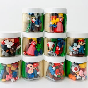 Super Mario Bros. Inspired Sensory Dough Jar | Homemade Play Dough | Class Favors | Sensory | Imagination at Play |  Party Favors