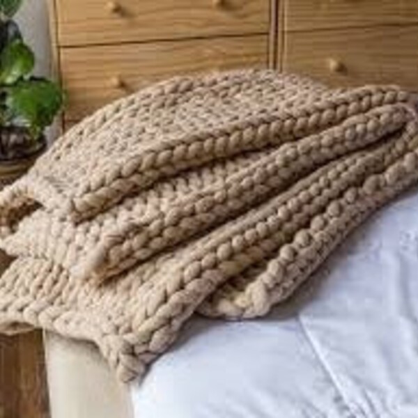 Chunky Knit Blanket Etsy Canada