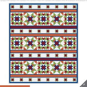 Rustikale Sterne Quilt Muster - Digitaler Download