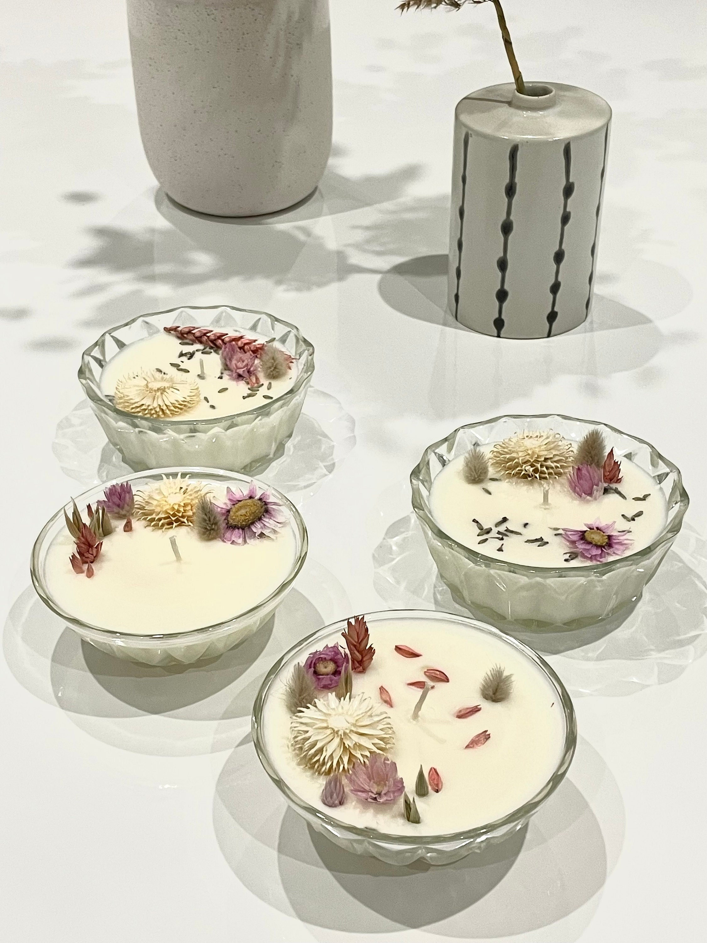 Bougie Fleurs Séchées