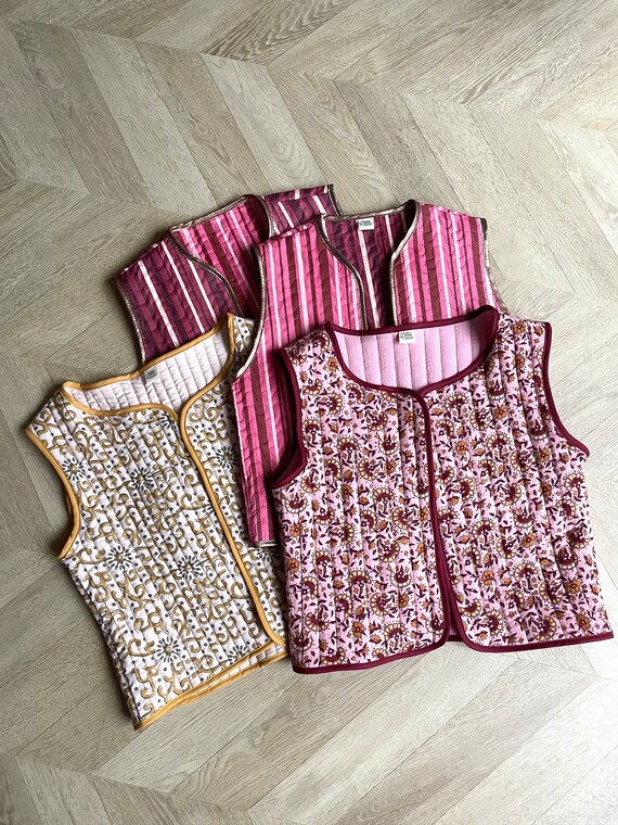 Gilet sans manche rose Etsy Canada