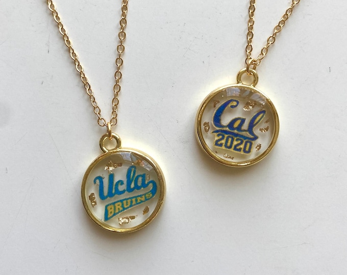College Enamel Pendant Necklace main image 1