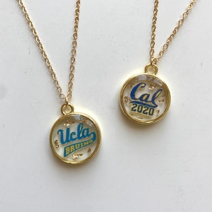 Custom College Necklace, Gold/Silver College Logo Necklace, College Gift, University/College Jewelry for Tailgate, Gameday, Graduation Gift