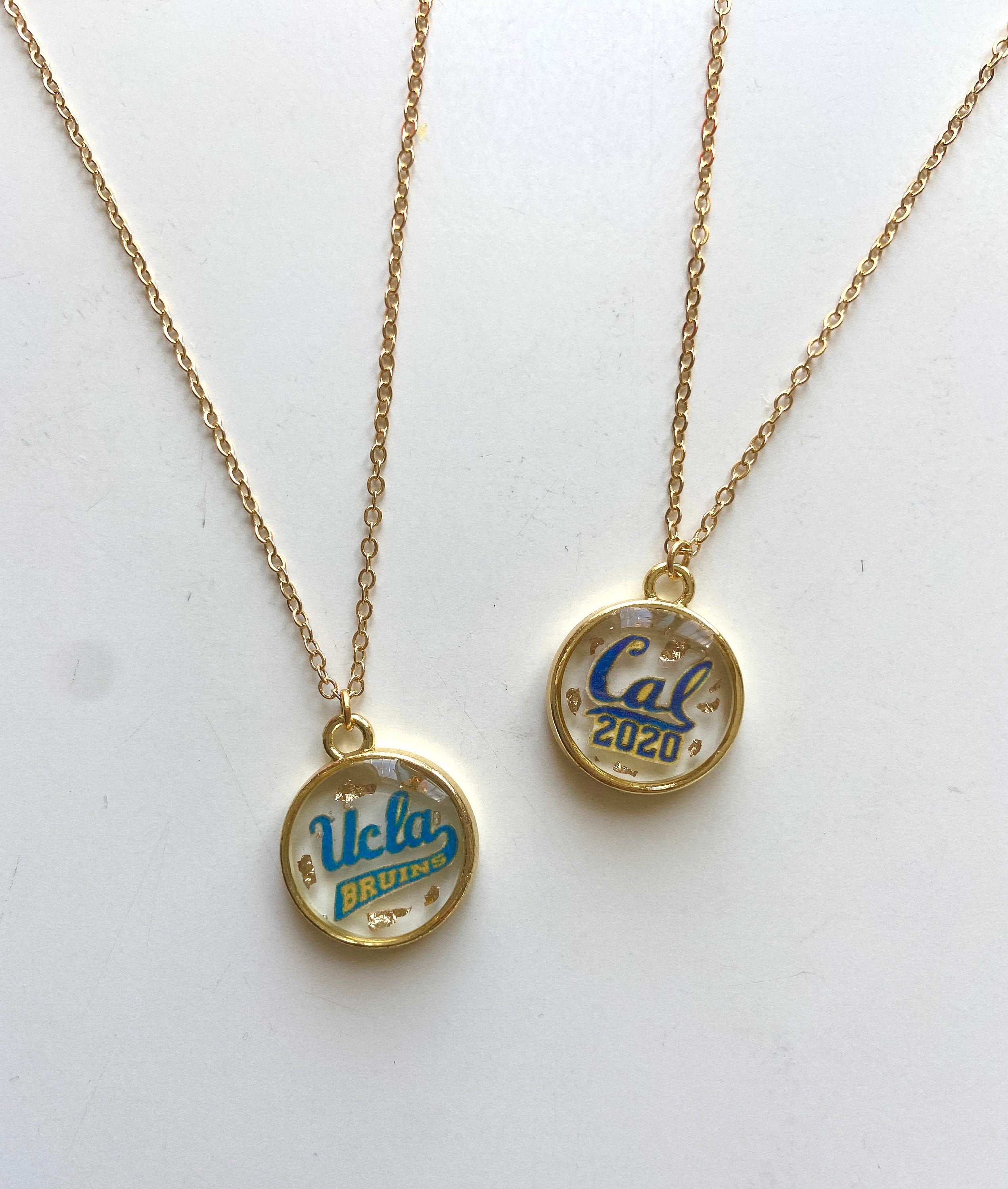 Custom College Necklace Gold/Silver College Logo Necklace Etsy