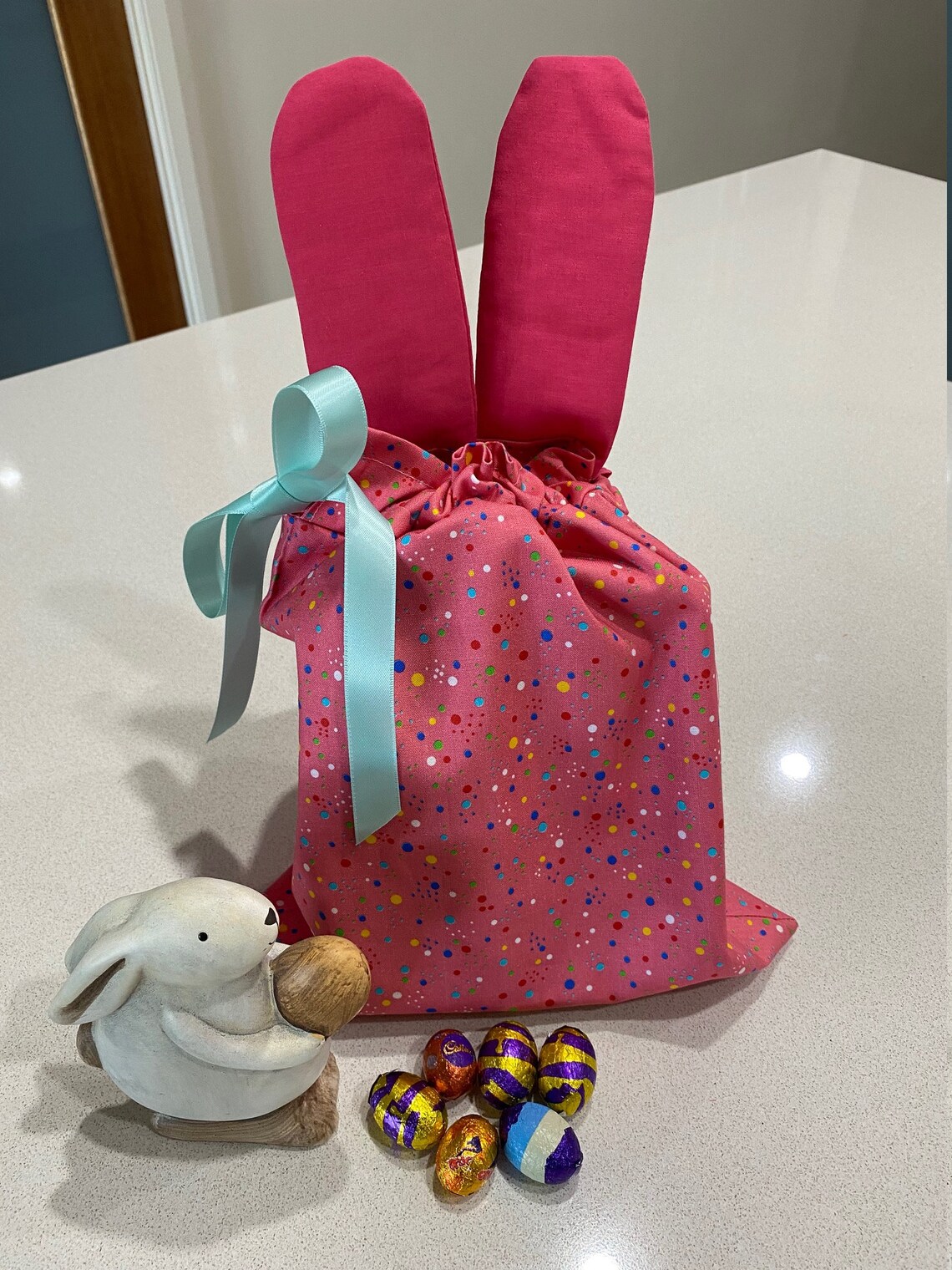 Easter Bunny Ears Fabric Gift Bag Etsy