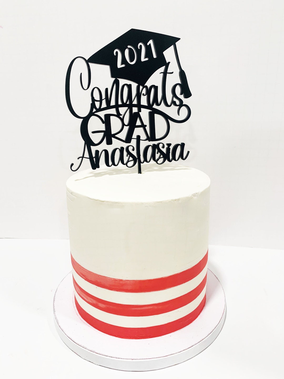 Congratulations Cake Topper Personalized Etsy