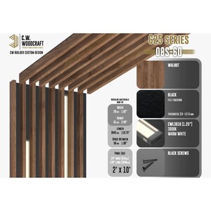 Bespoke Walnut Wood Ceiling | Optional Lighting Integration ...