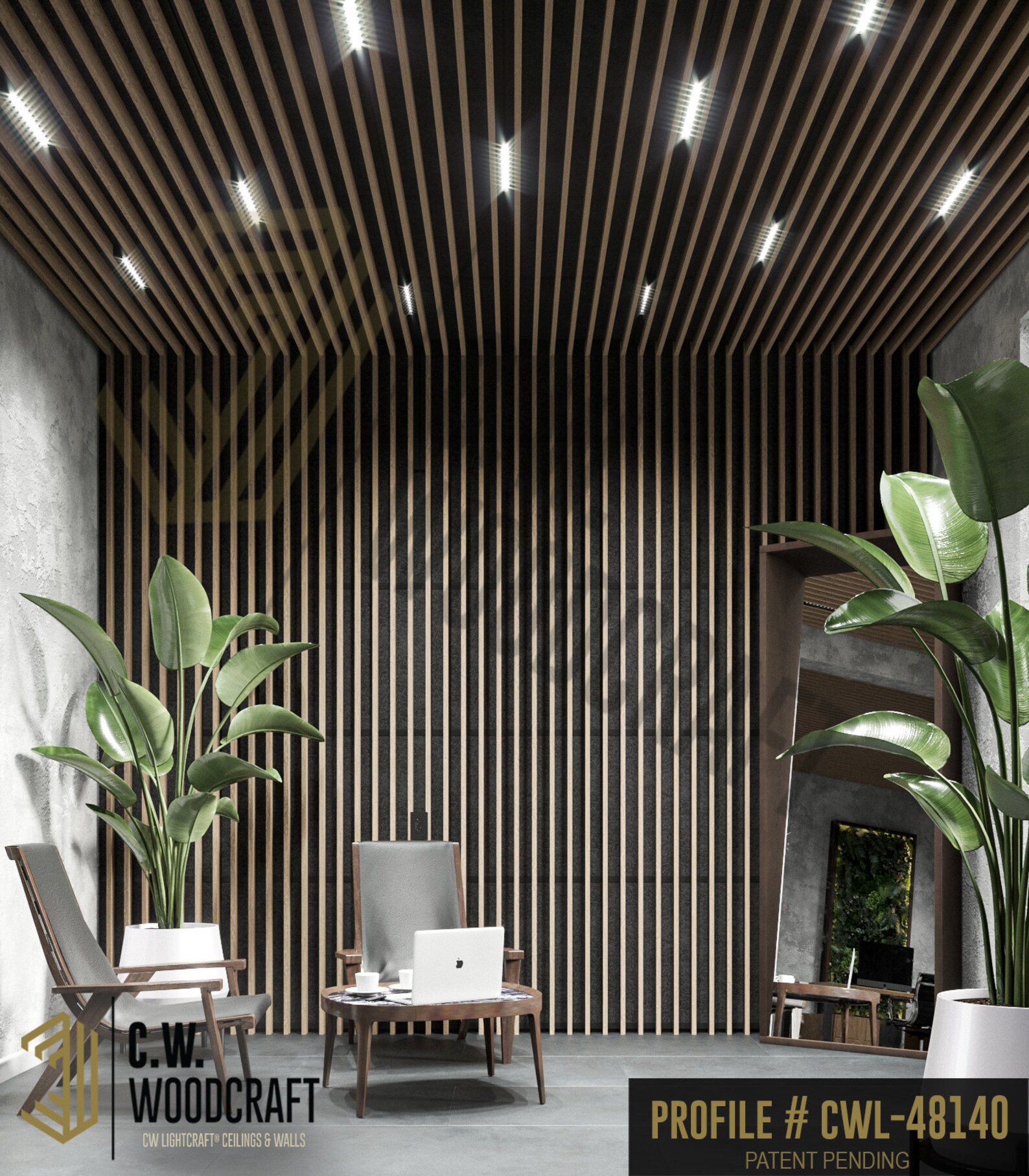 Slat wall lighting integration Model CWL48140 CW Woodcraft Etsy